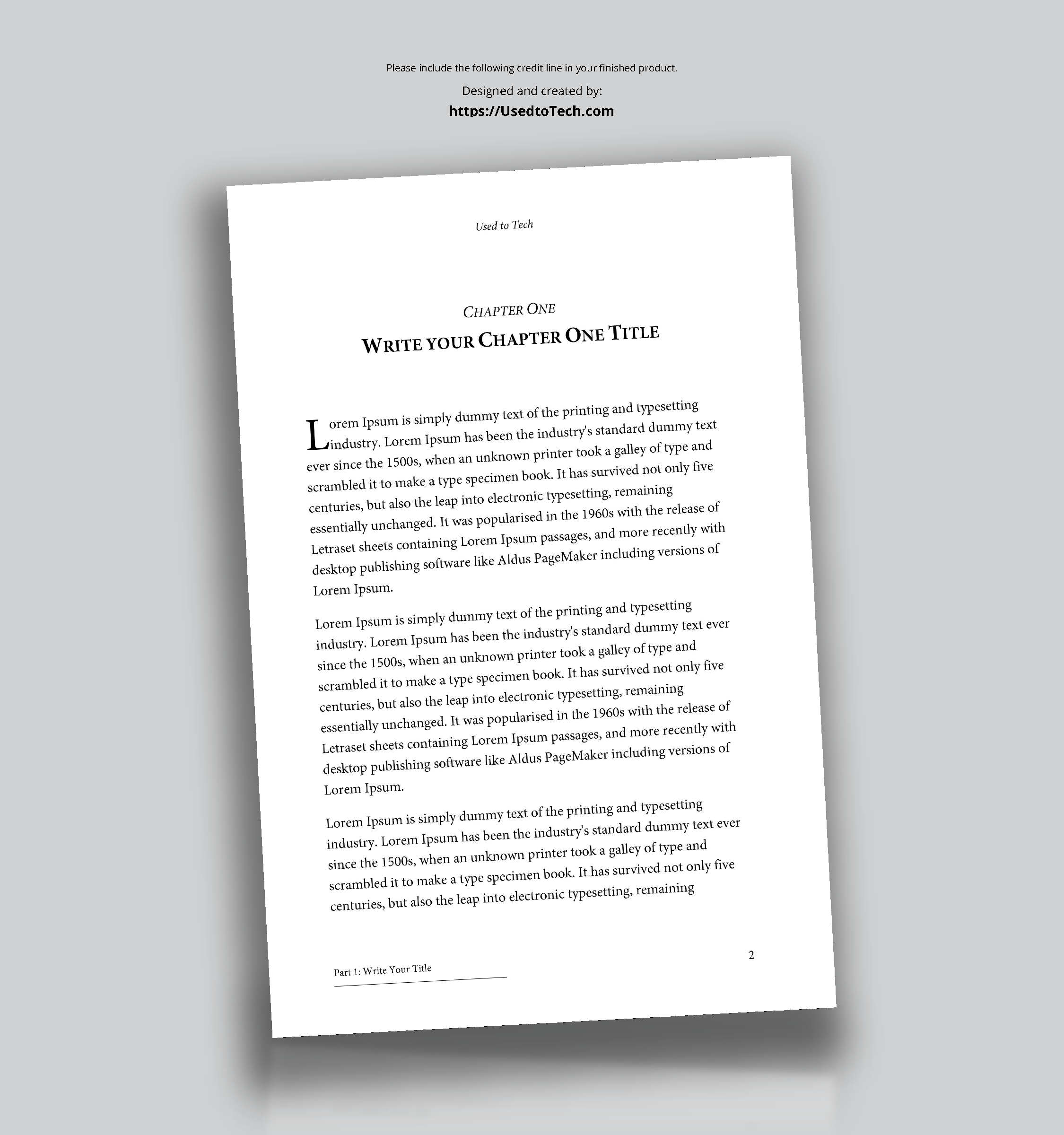 Professional Looking Book Template For Word, Free – Used To Tech Throughout How To Create A Book Template In Word