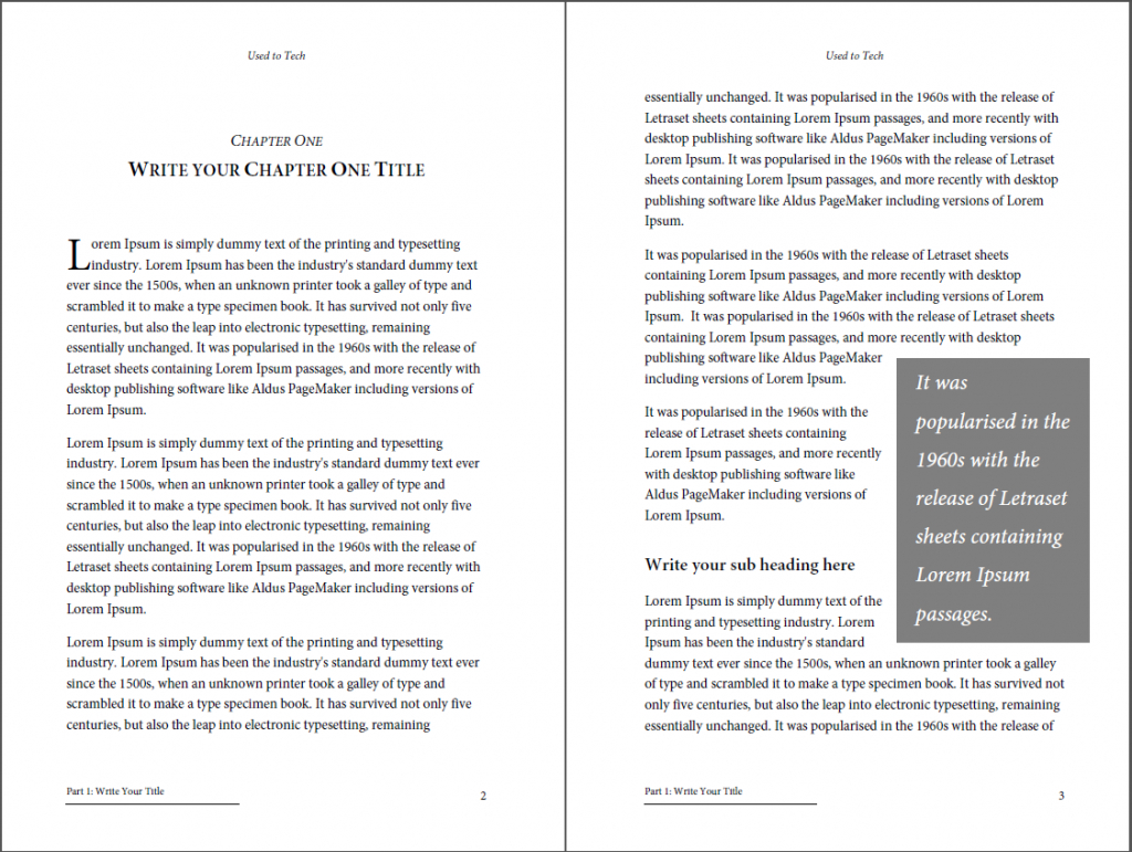 Professional Looking Book Template For Word, Free - Used To Tech With 6X9 Book Template For Word