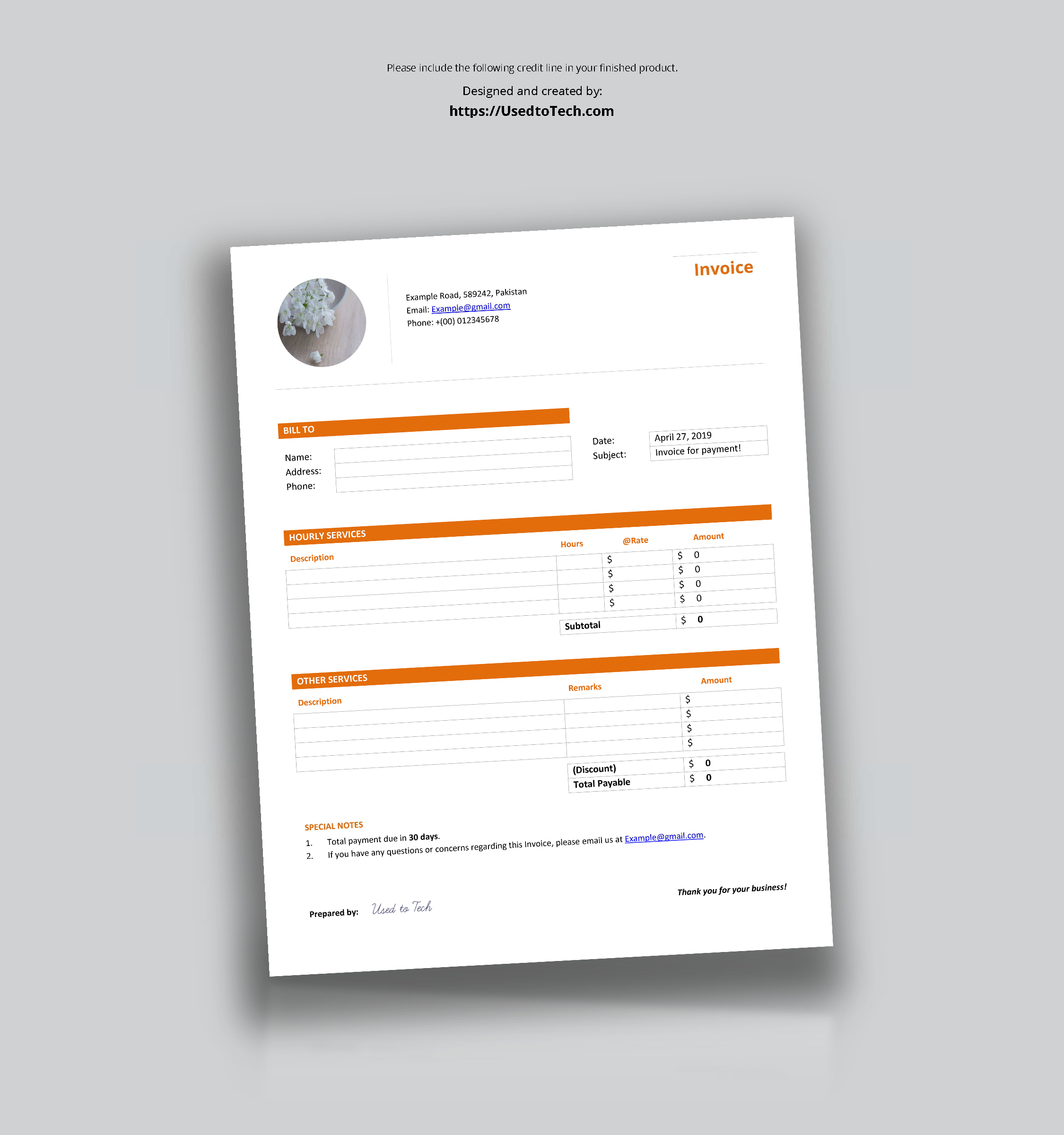 Professional Looking & Free Invoice Template In Word - Used Inside Header Templates For Word