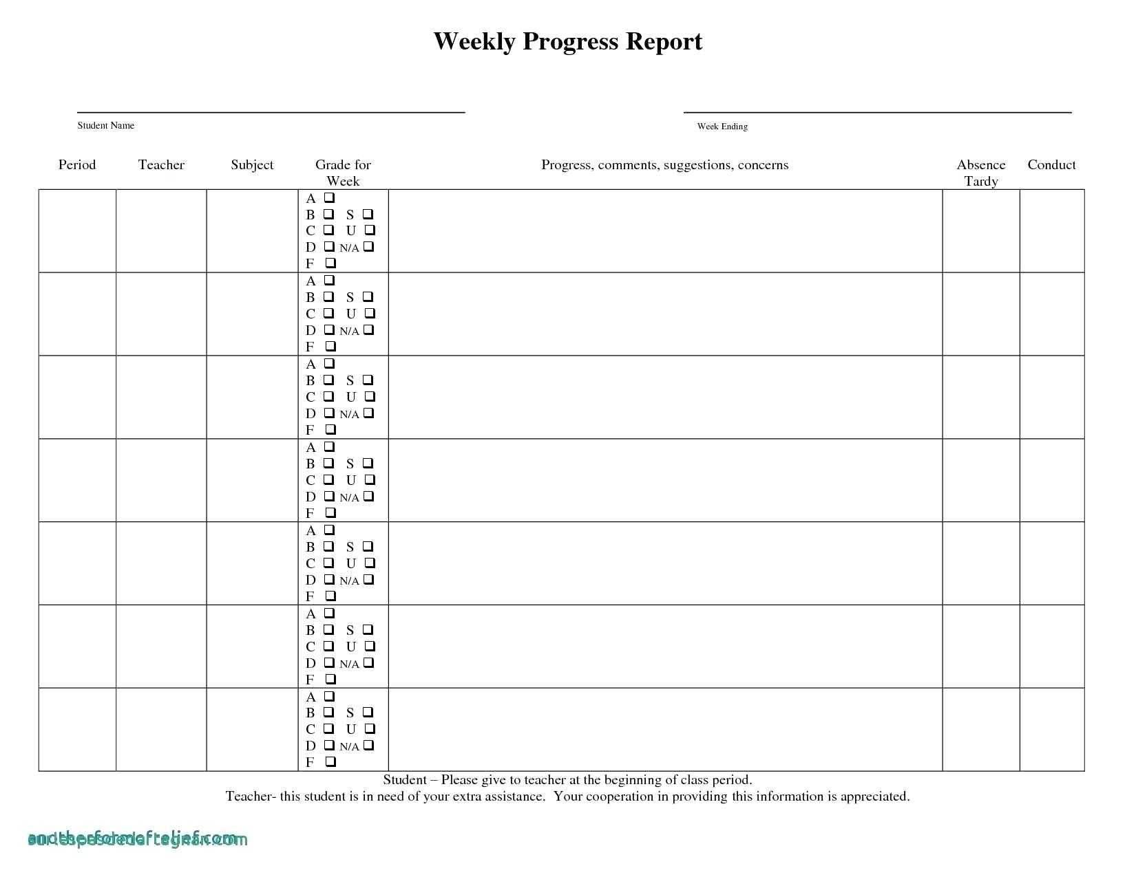 Progress Report For Students Elementary Template Teacher Throughout School Progress Report Template