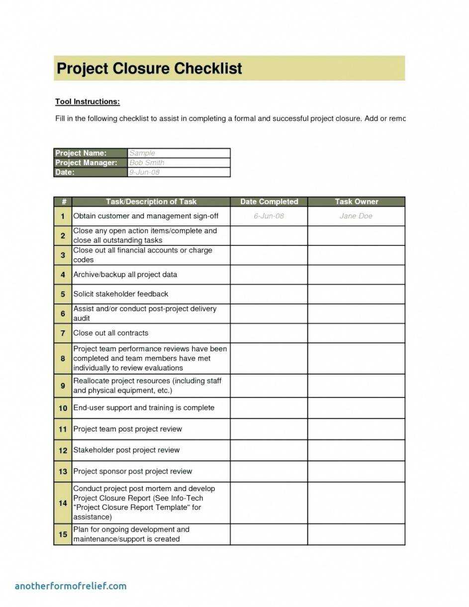 Project Closure Report Template Pertaining To Closure Report Template