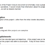 Project Closure Report Template Throughout Closure Report Template