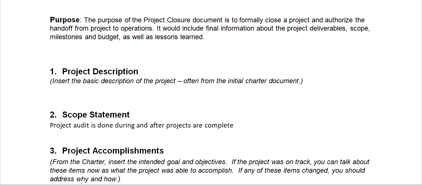 Project Closure Report Template Throughout Closure Report Template