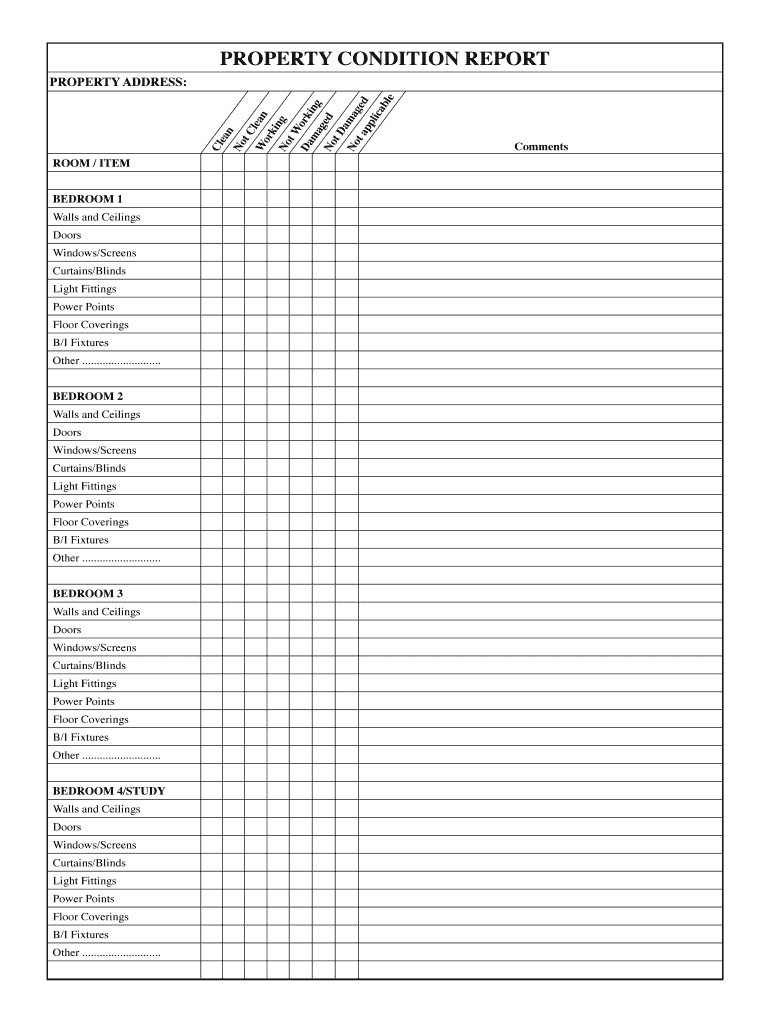Property Condition Report Template – Fill Online, Printable Inside Commercial Property Inspection Report Template