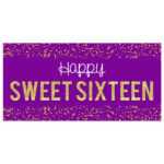 Purple Birthday Banner – Calep.midnightpig.co In Sweet 16 Banner Template