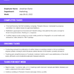 Purple Employee Daily Activity Report Template For Employee Daily Report Template