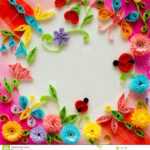 Quilling Greeting Card Blank Template Stock Image – Image Of Inside Free Blank Greeting Card Templates For Word