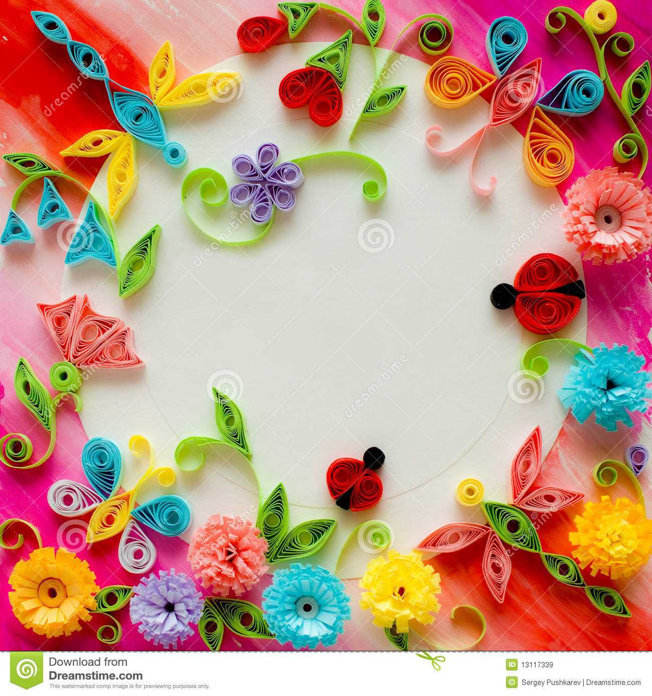 Quilling Greeting Card Blank Template Stock Image – Image Of Inside Free Blank Greeting Card Templates For Word