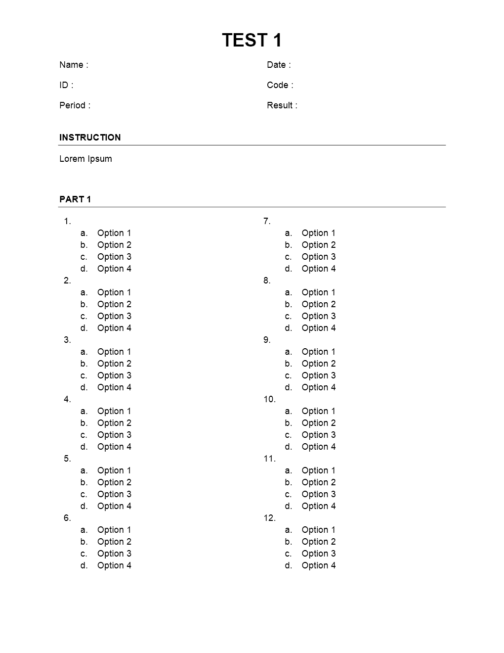 Quotes About Test Construction (9 Quotes) With Test Template For Word