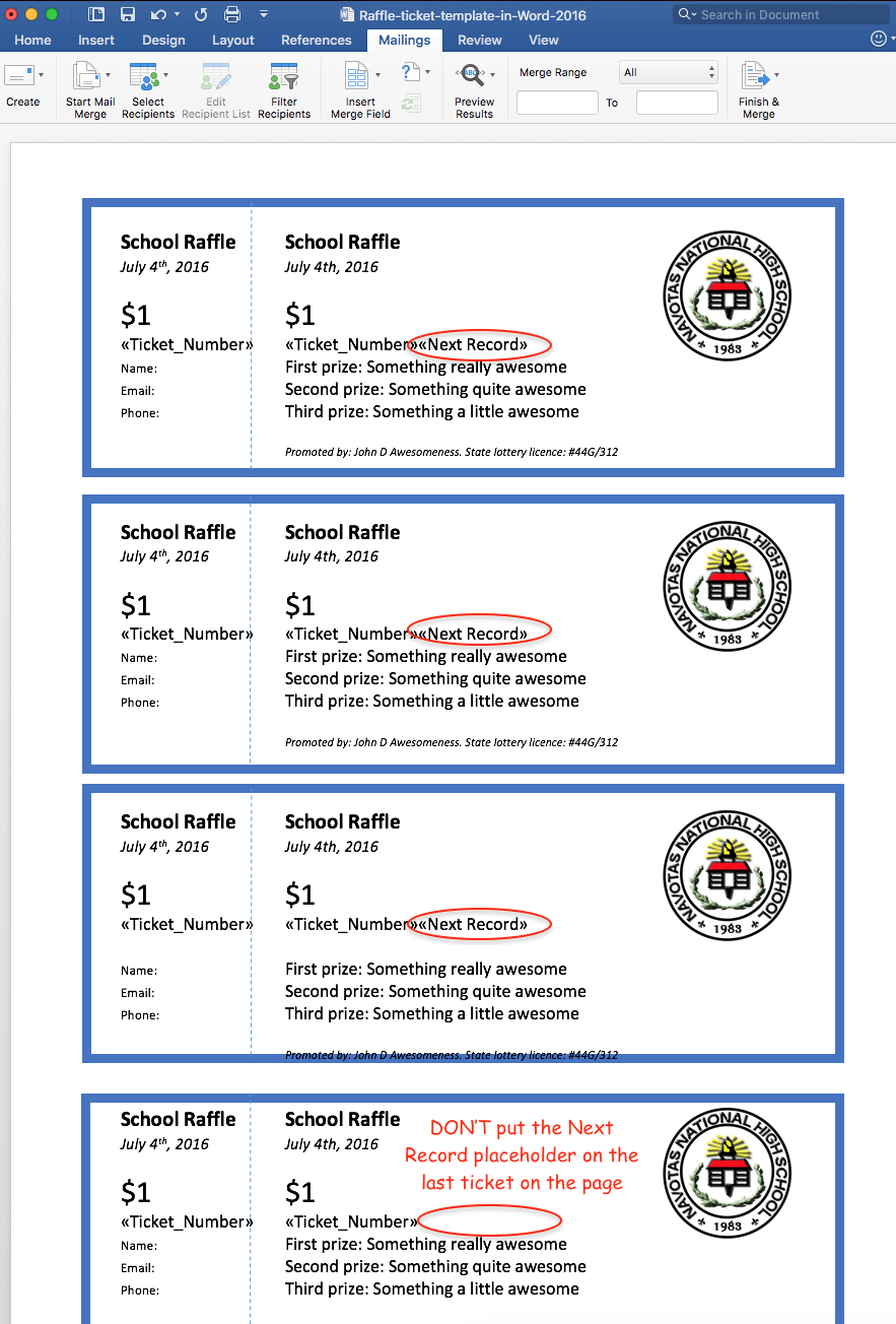 Raffles And Raffle Tickets: July 2016 Inside Free Raffle Ticket Template For Word