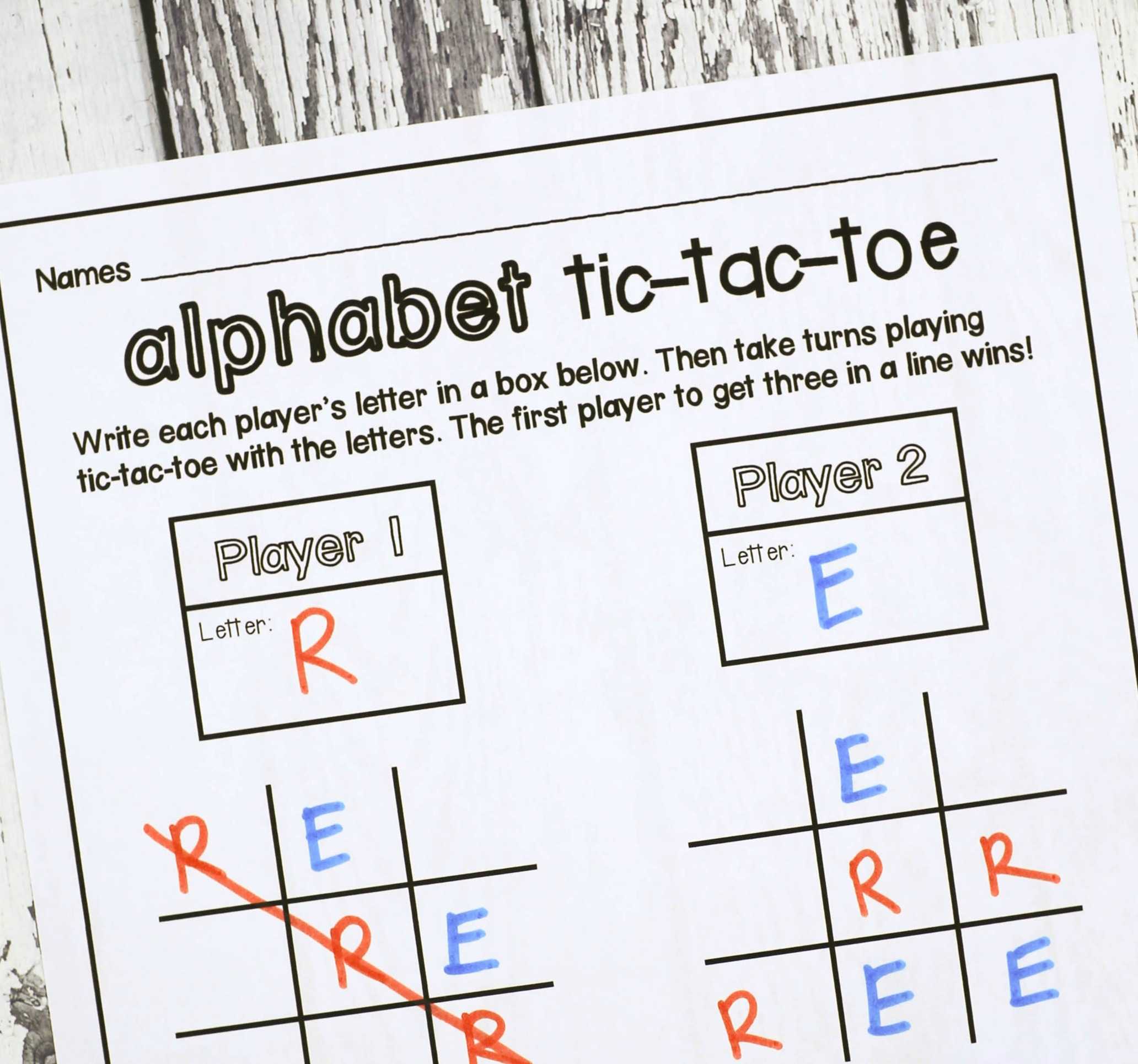 Reading Common Words Archives – Playdough To Plato With Tic Tac Toe Template Word