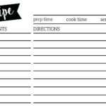 Recipe Template For Word Blank Card Editable Book Microsoft For Microsoft Word 4X6 Postcard Template
