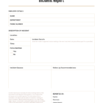 Red Incident Report Template Pertaining To Employee Incident Report Templates