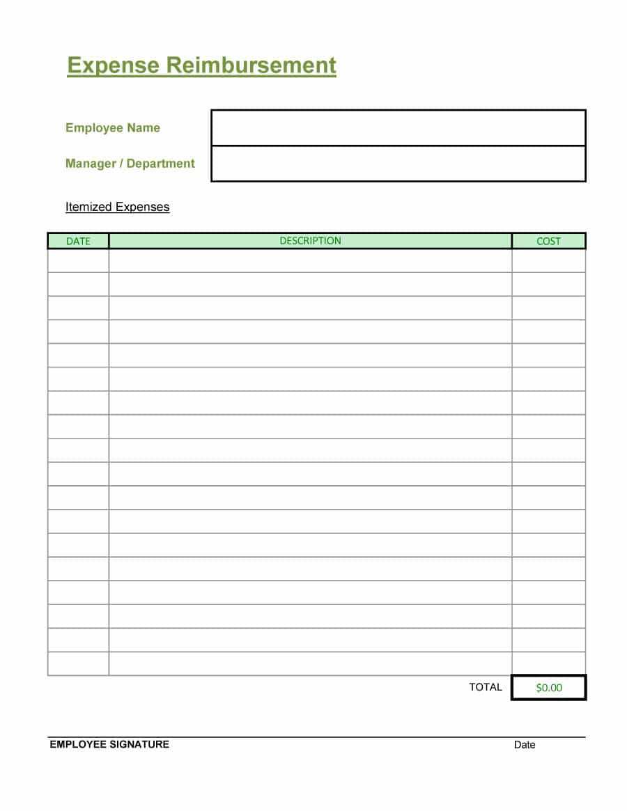 Reimbursement Expense Form – Falep.midnightpig.co Intended For Reimbursement Form Template Word