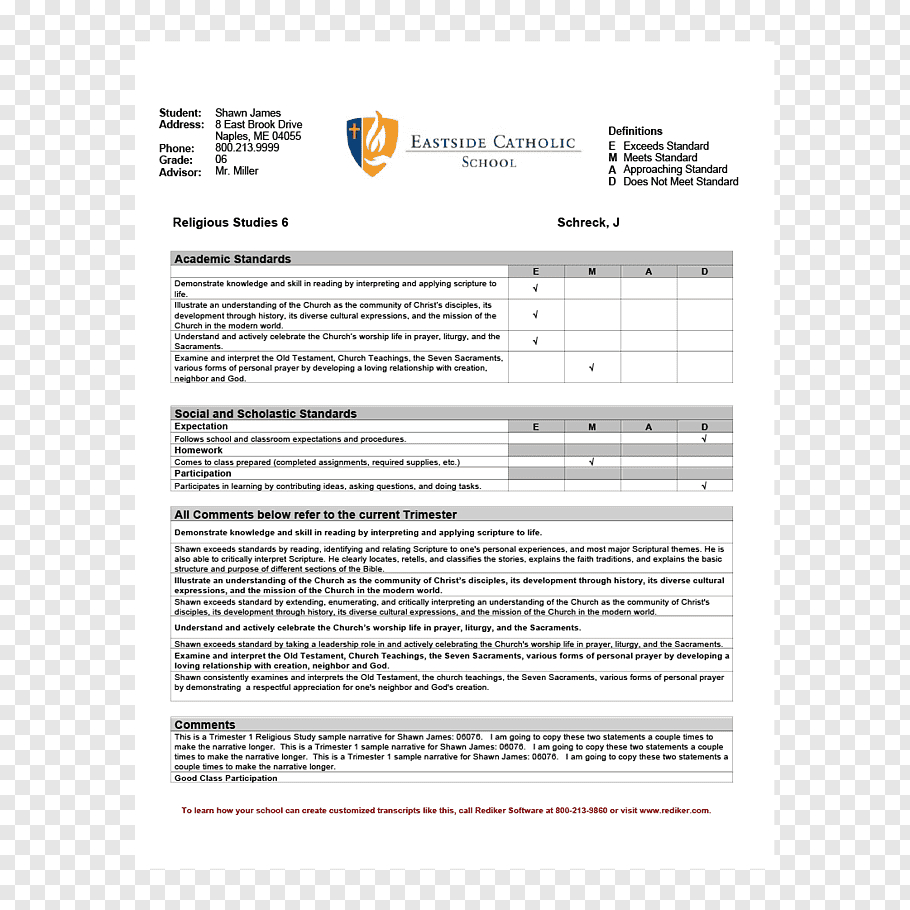 Report Card Middle School Template National Secondary School With Regard To Middle School Report Card Template