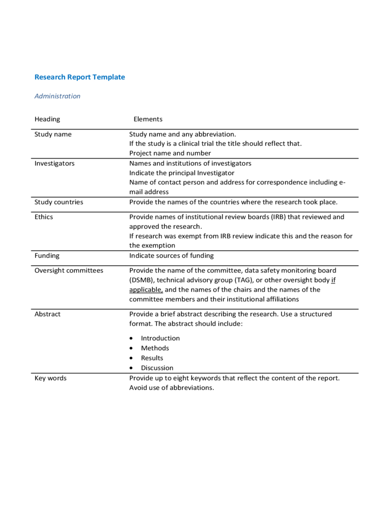 Research Report Template – Usaid Learning Lab Free Download Pertaining To Dsmb Report Template