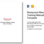 Restaurant Manager Training Manual Template In Word, Apple Pages Throughout Training Documentation Template Word