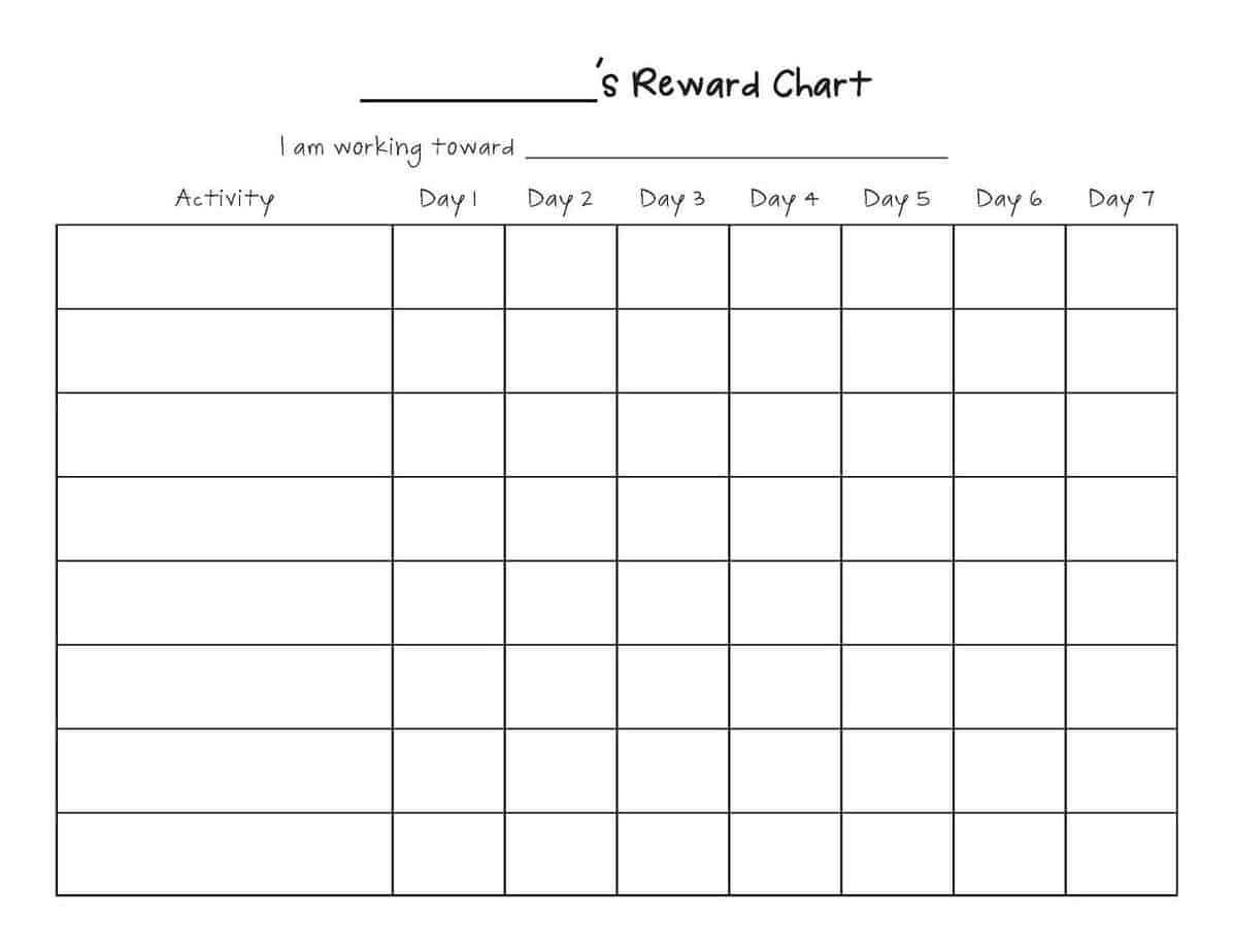 Reward Chart Templates - Word Excel Fomats Regarding Reward Chart Template Word
