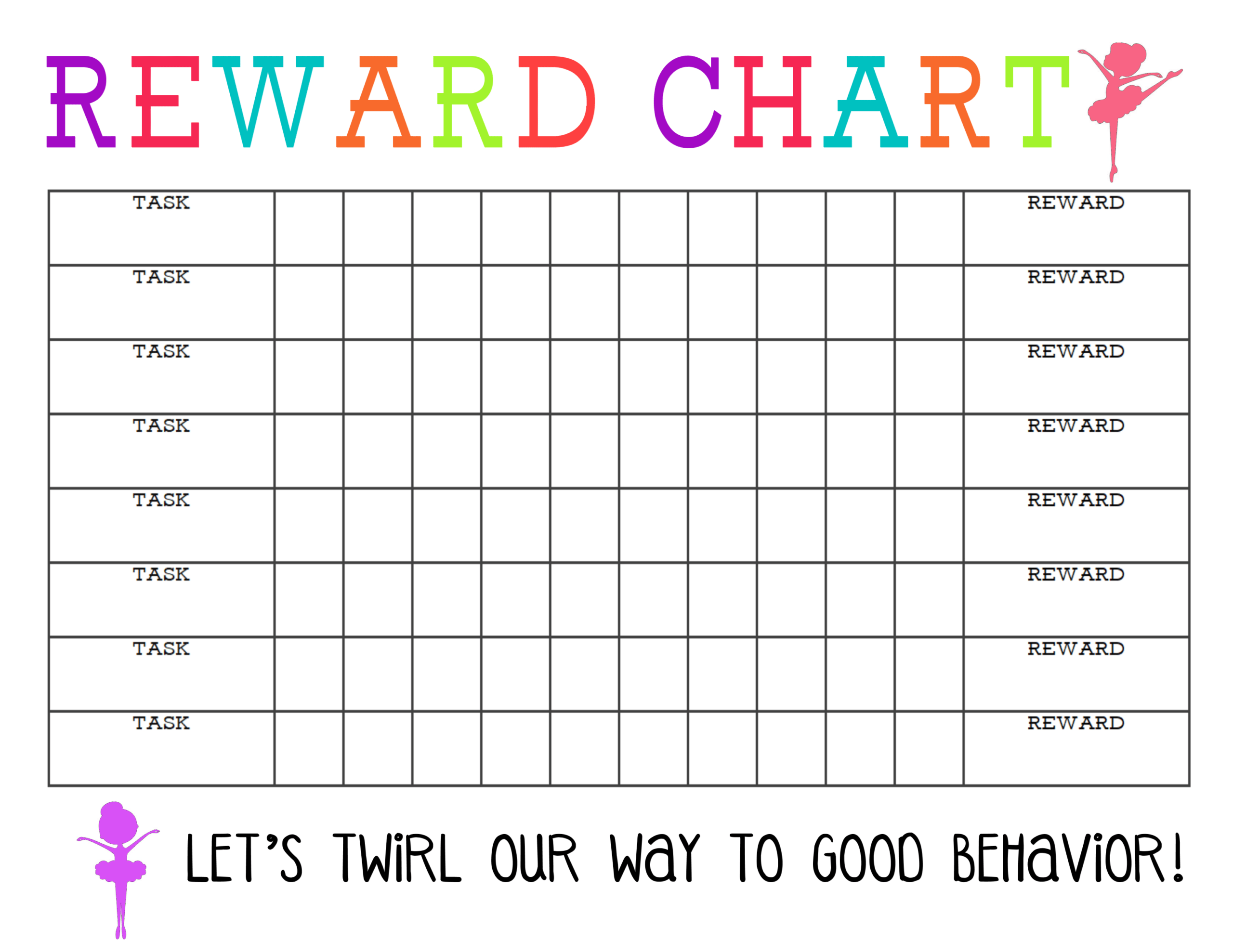 Reward Charts For Kids Template – Cuna With Regard To Reward Chart Template Word