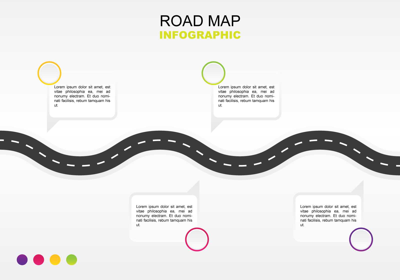 Road Infographic Free Vector Art – (578 Free Downloads) Inside Blank Road Map Template
