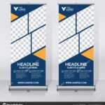 Roll Banner Design Template Vertical Abstract Background Regarding Retractable Banner Design Templates