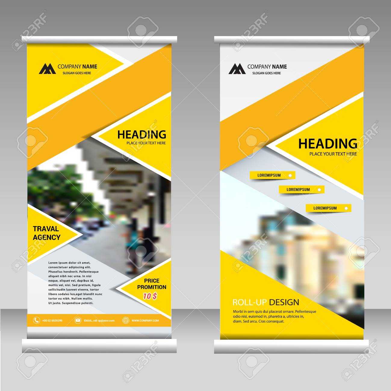 Roll Up Banner Business Design On Background.brochure Template.. Inside Vinyl Banner Design Templates