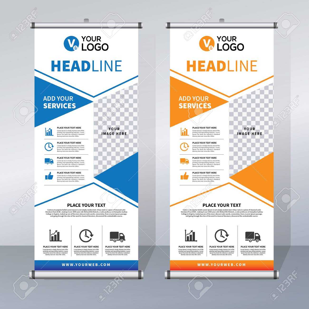 Roll Up Banner Design Template, Vertical, Abstract Background,.. Pertaining To College Banner Template