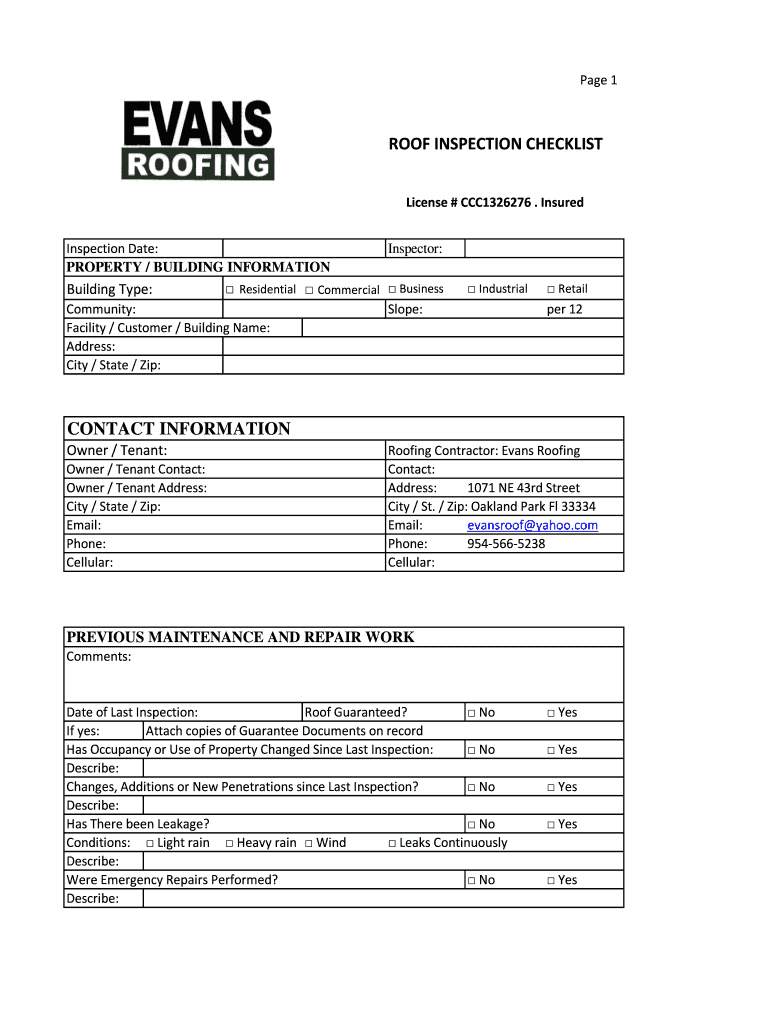 Roof Inspection Kit – Fill Online, Printable, Fillable Regarding Roof Inspection Report Template