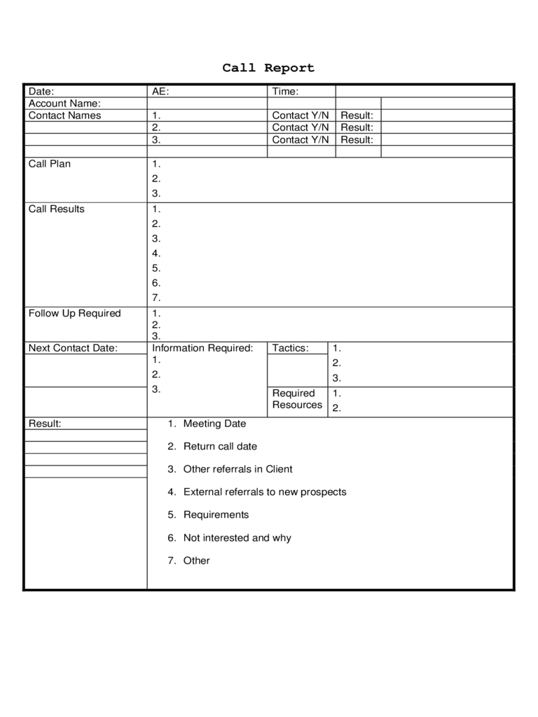 Sales Call Report Template – 3 Free Templates In Pdf, Word For Sales Call Report Template