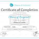 Sample Course Completion Certificate Template – Dalep Throughout Training Certificate Template Word Format