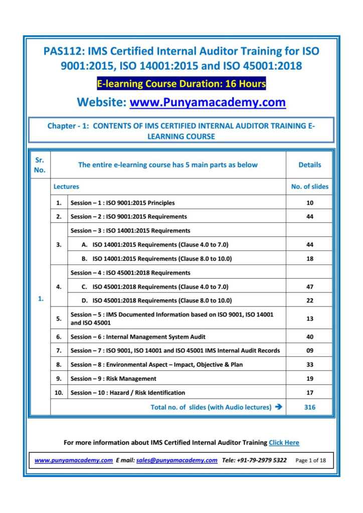 Audit Sampling Iso Sample Documents For Ims Auditor Training E-Learning Course within ...