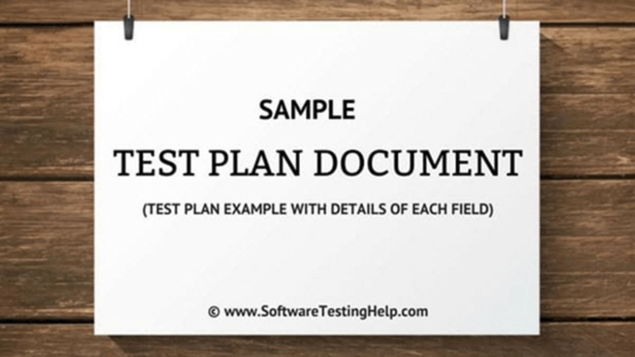 Sample Test Plan Document (Test Plan Example With Details Of Within Software Test Plan Template Word