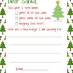 Santa Christmas Letter – Letter To Santa Regarding Letter From Santa Template Word