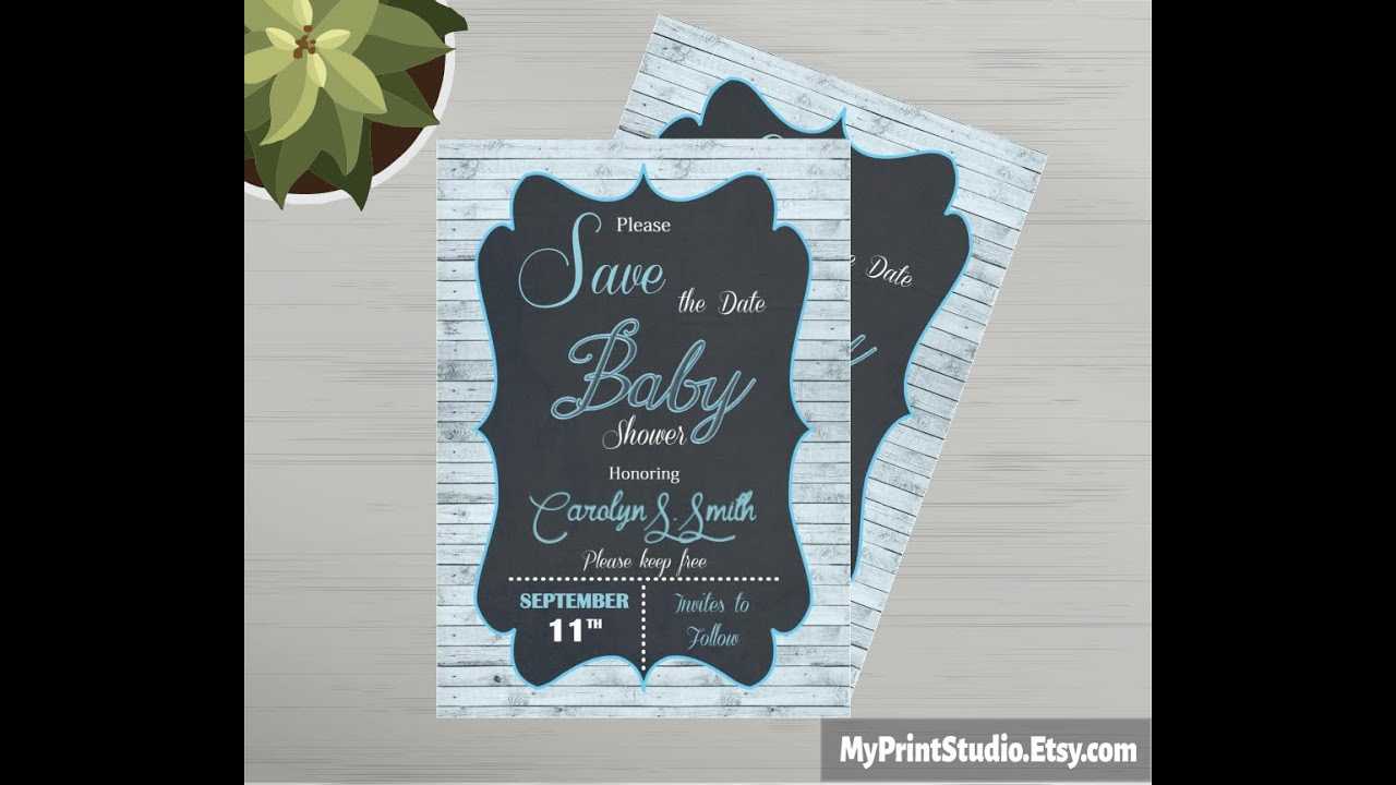 Save The Date Baby Shower Card Template Made In Ms Word Inside Save The Date Template Word