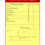 School Report Template throughout School Report Template Free