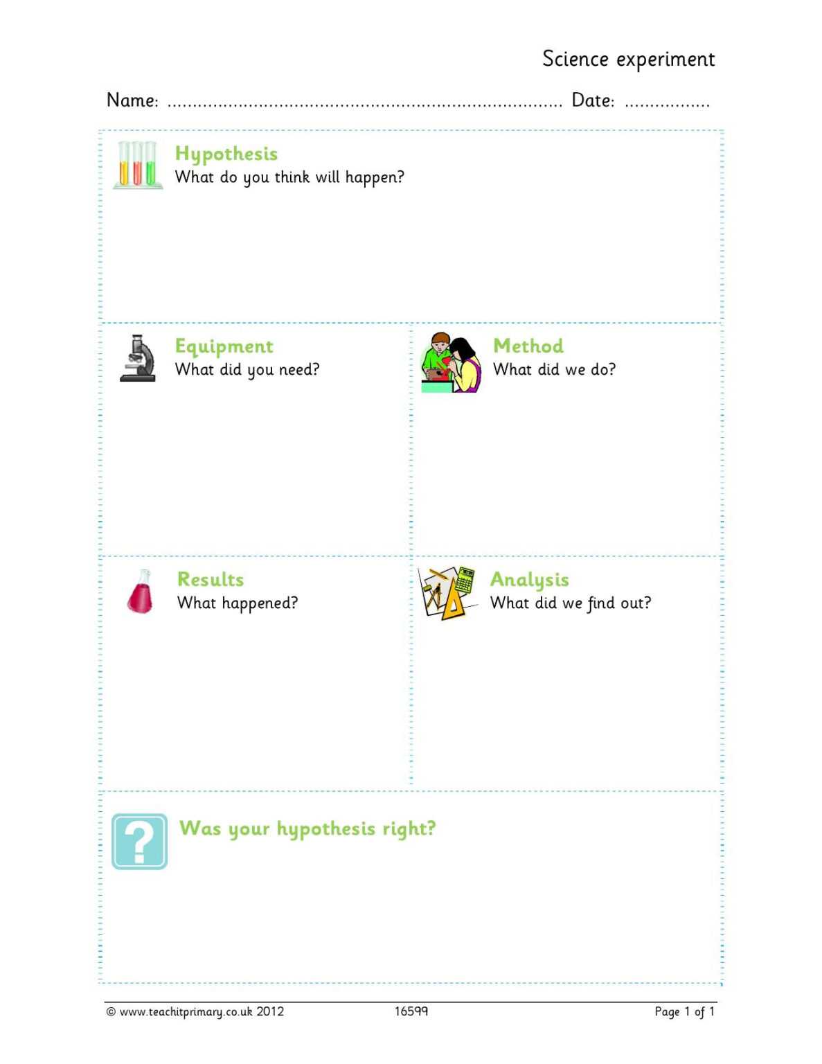 Science Report Template Ks2