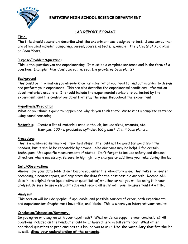 Science Lab Report Example – Falep.midnightpig.co Throughout Lab Report Conclusion Template