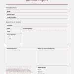 Serious Incident Report Template – Calep.midnightpig.co Throughout Serious Incident Report Template