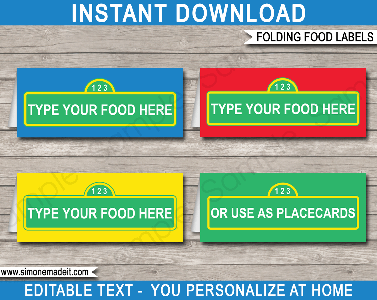 Sesame Street Party Food Labels Template Within Sesame Street Banner Template