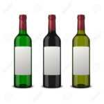 Set 3 Realistic Vector Bottles Of Wine With Blank Labels Isolated.. Intended For Blank Wine Label Template