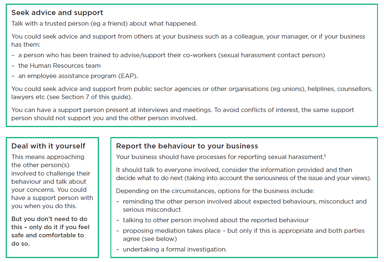 Sexual Harassment – Advice For Workers | Worksafe For Sexual Harassment Investigation Report Template