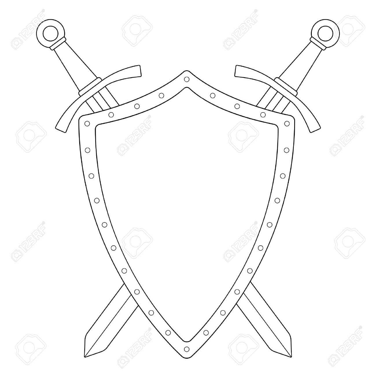 Shield Drawing Template At Paintingvalley | Explore Inside Blank Shield Template Printable