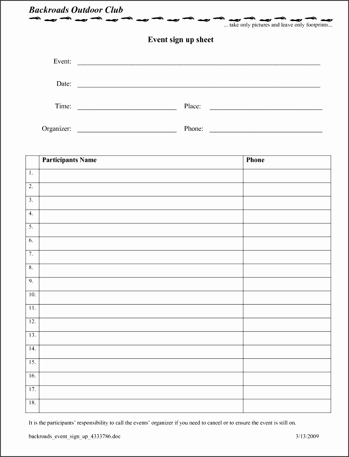 Sign Up Worksheet | Printable Worksheets And Activities For With Free Sign Up Sheet Template Word