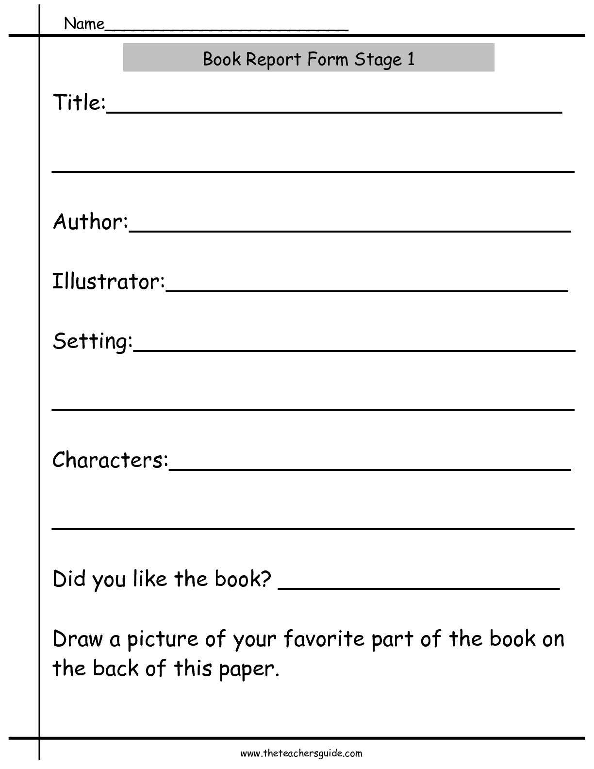 Simple Book Report Templates – Calep.midnightpig.co With Book Report Template Grade 1