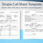 Simple Call Sheet Template Word Doc | Sethero with Film Call Sheet Template Word