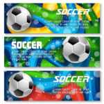 Soccer Banners Background Templates Design For Football Sport.. For Sports Banner Templates