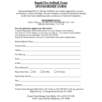 Softball Sponsorship Form – Fill Online, Printable, Fillable Within Blank Sponsor Form Template Free