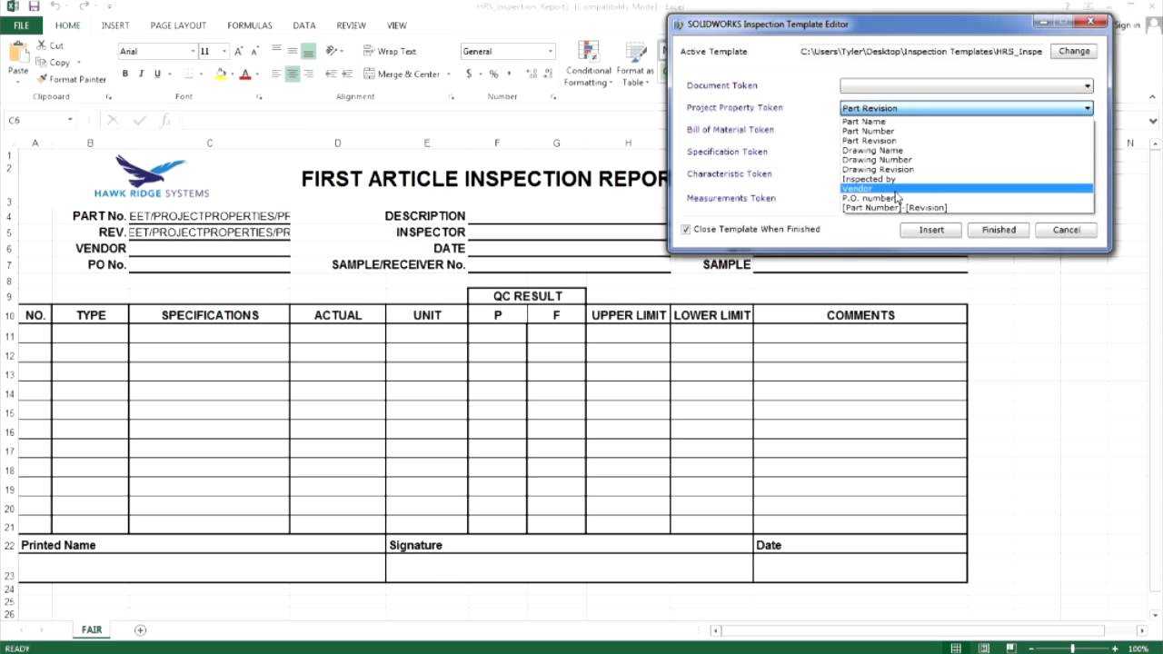 Solidworks Inspection - Creating A Custom Report Template [Pt. 1] For Part Inspection Report Template