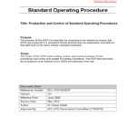 Sop Template – 6 Free Templates In Pdf, Word, Excel Download Intended For Free Standard Operating Procedure Template Word 2010