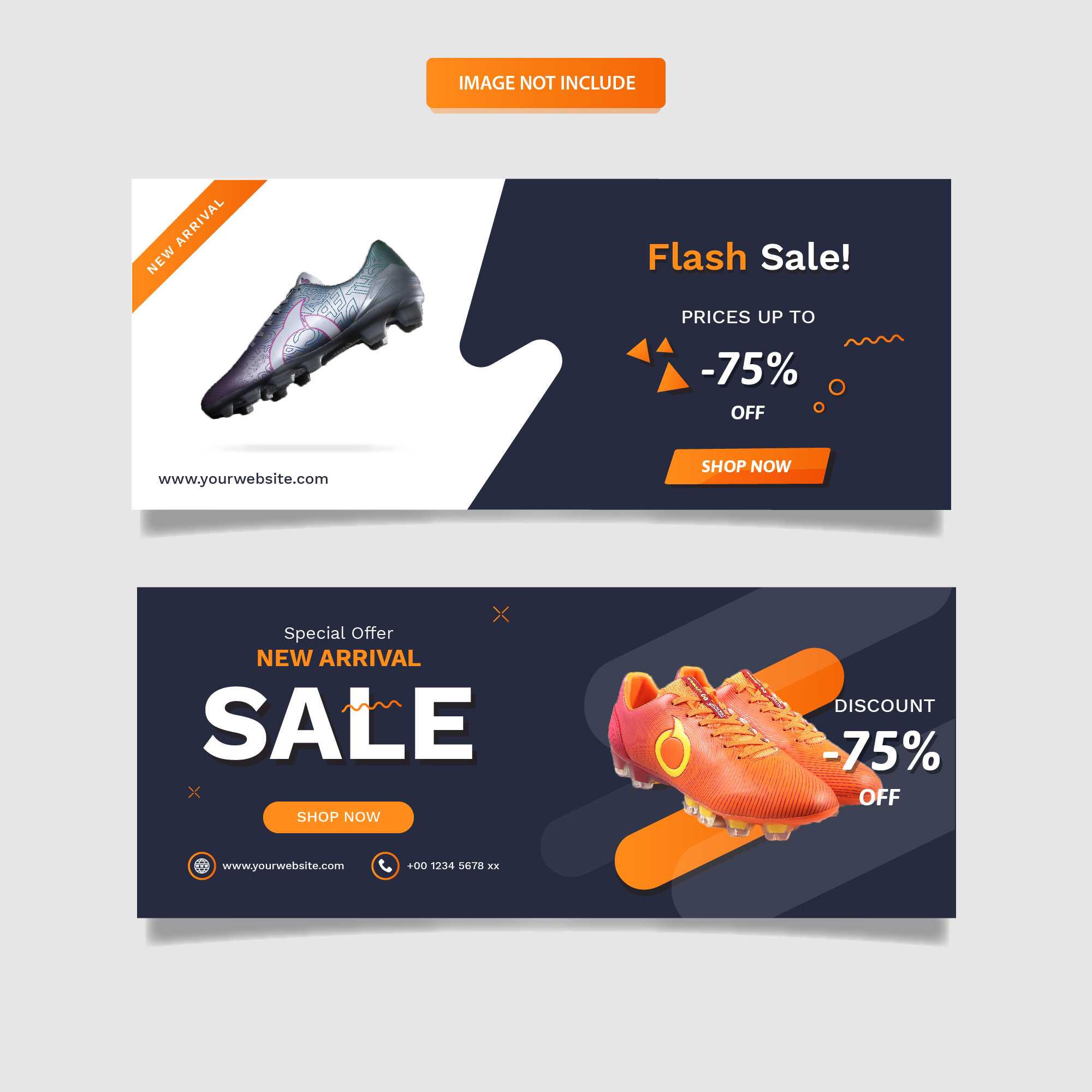 Sport Shoes Sale Banner Template Set – Download Free Vectors In Sports Banner Templates